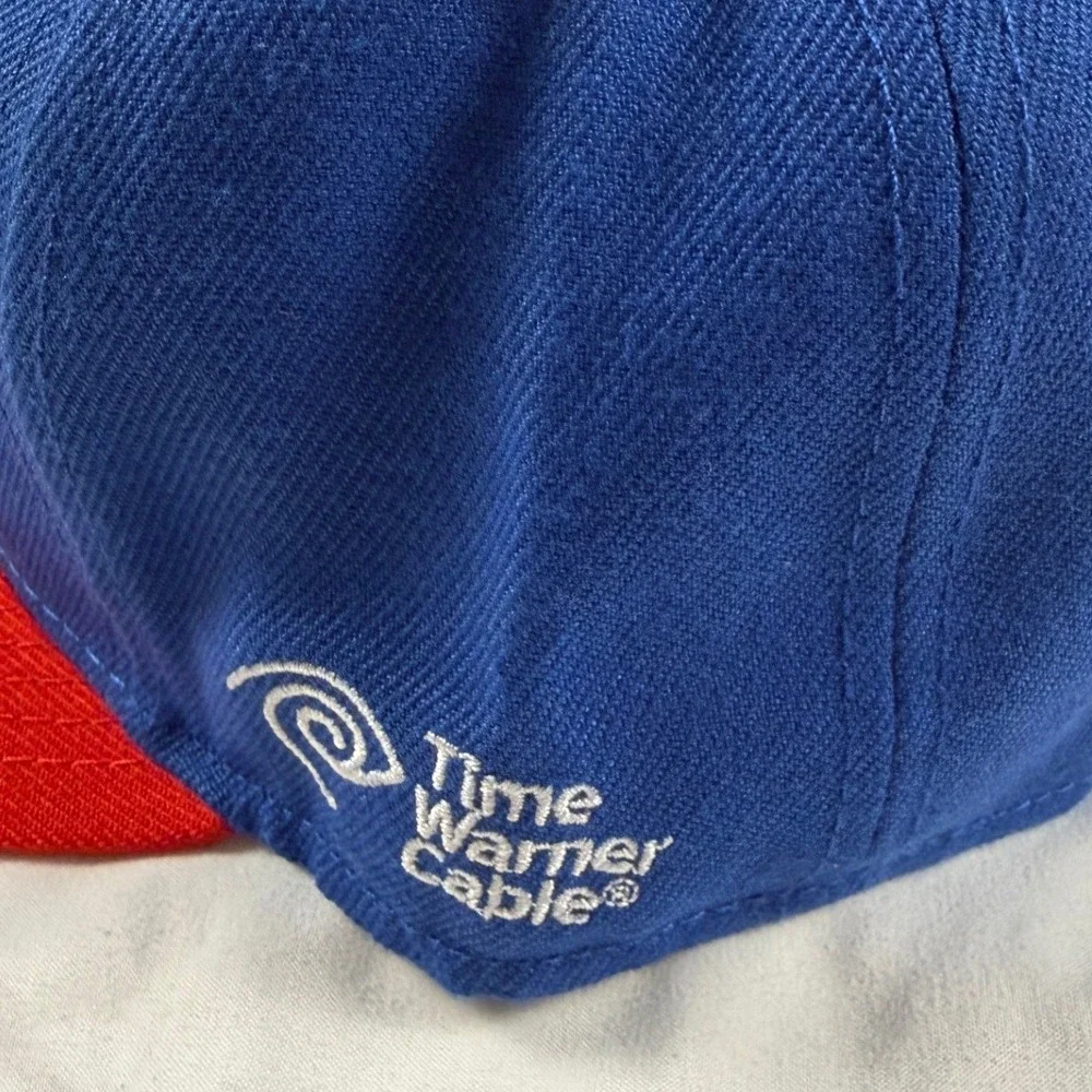 Young Whales Enjoy Football Better Victor Cruz Snapback Hat Blue Red Time Warner